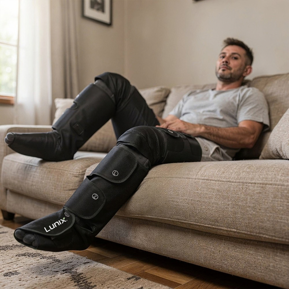 Lunix LX10 full leg compress massager with hot and cold pack