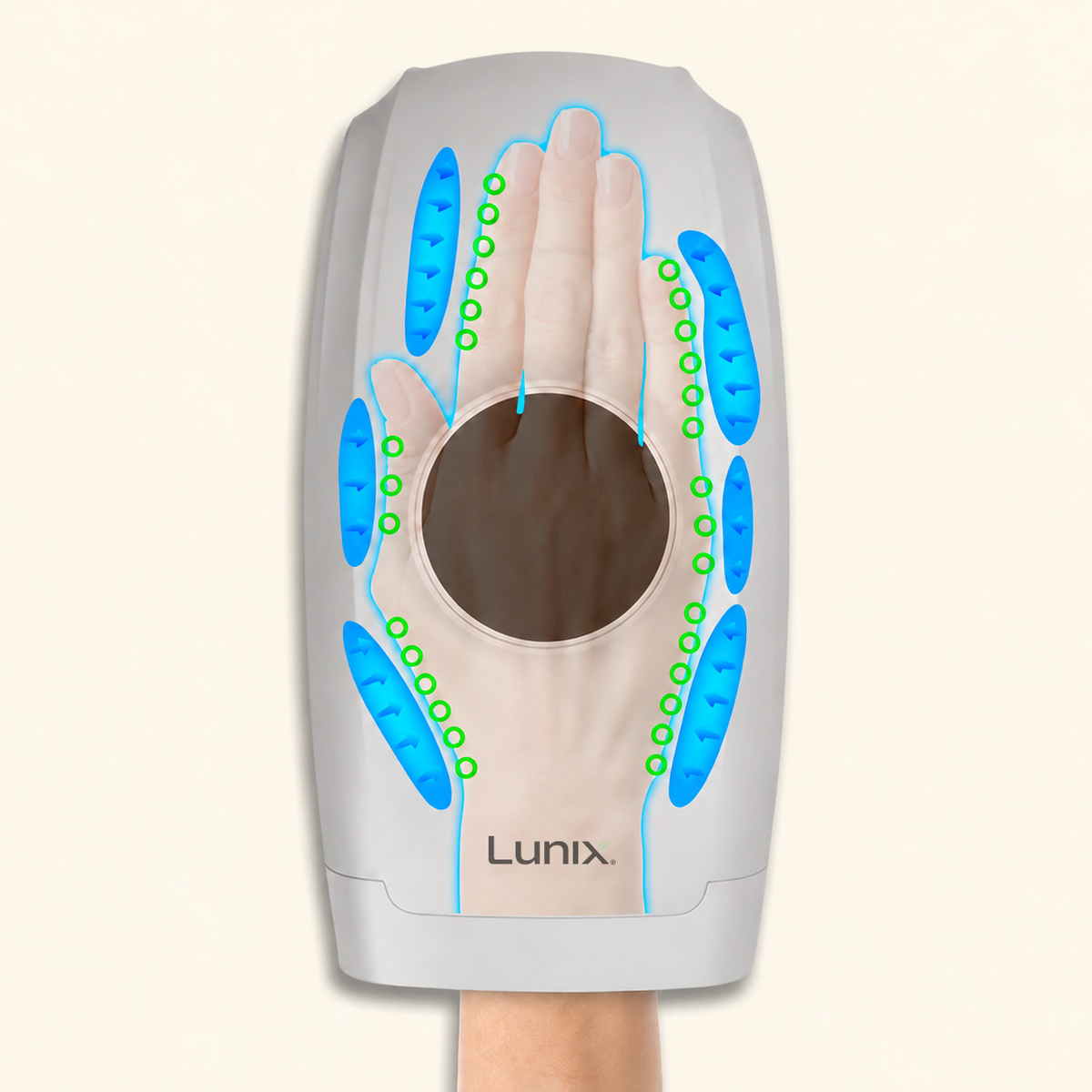 Lunix LX7 LCD touchscreen heated air compression hand massager