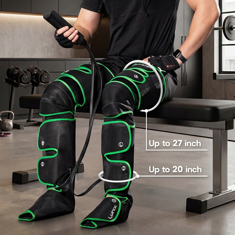 Lunix LX10 full leg compress massager with hot and cold pack