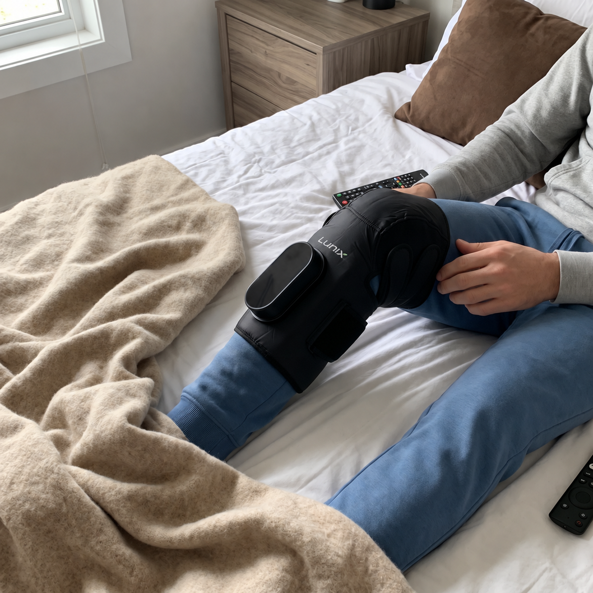 Lunix LX4 cordless knee compression massager with heat