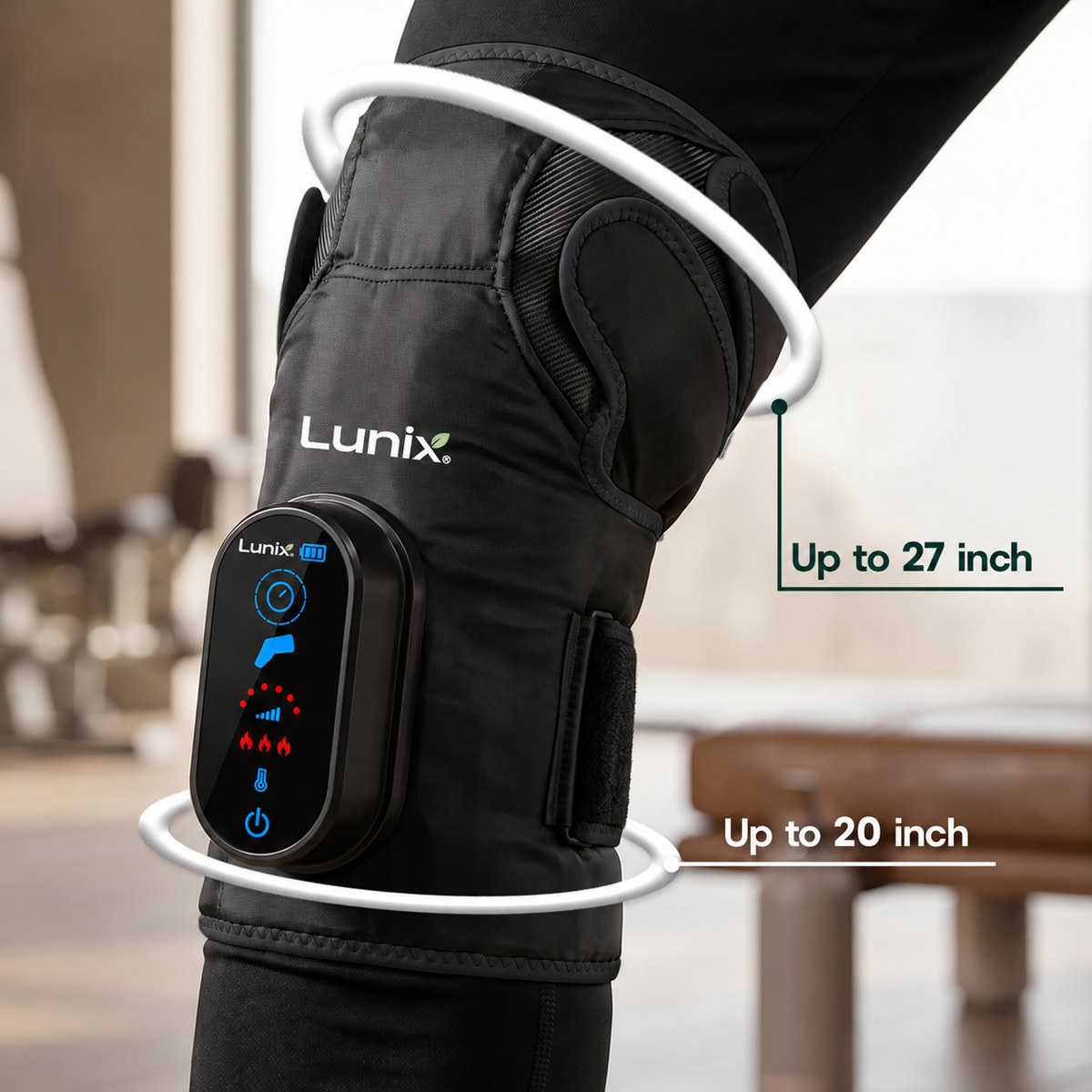 Lunix LX4 cordless knee compression massager with heat