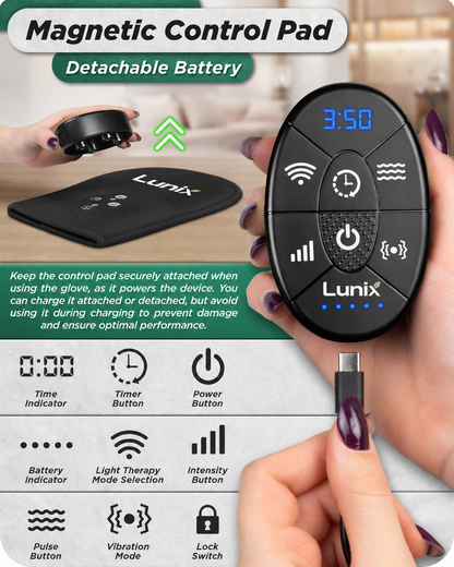 Lunix LX23 Red Light Hand Device, Charcoal Black