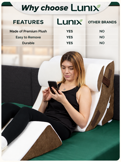 Cover Set Only for LX5, White Bamboo and Brown Plush Side, Pillows and Foam not Included