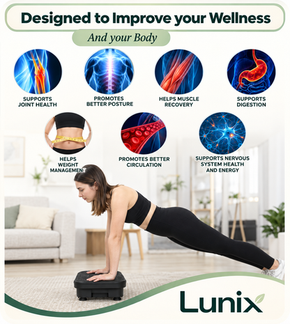LX18 Vibration Plate, Charcoal Black