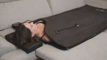 Lunix LX17 Portable Infrared Sauna Blanket, Jet Black