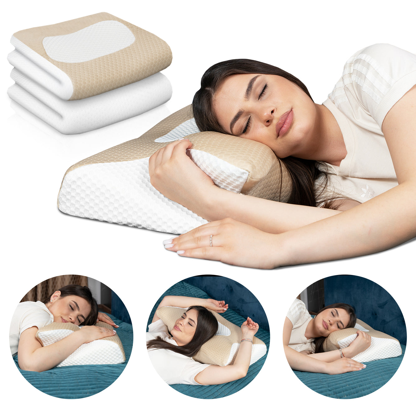 LX2 Cervical Neck Pillow for Sleeping - Lunixinc