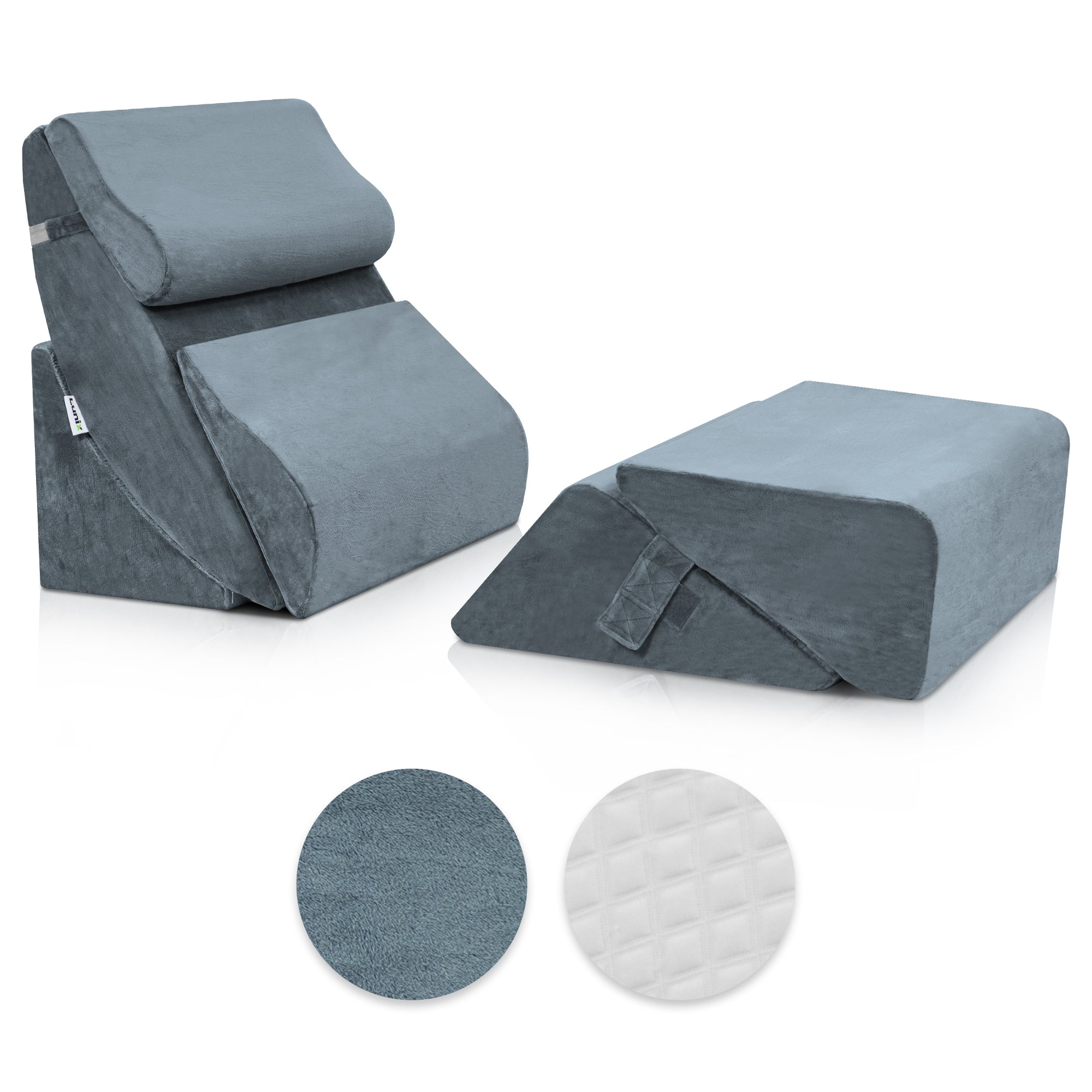 Cover Set Only for LX13, Navy Plush, Pillows and Foam not Included