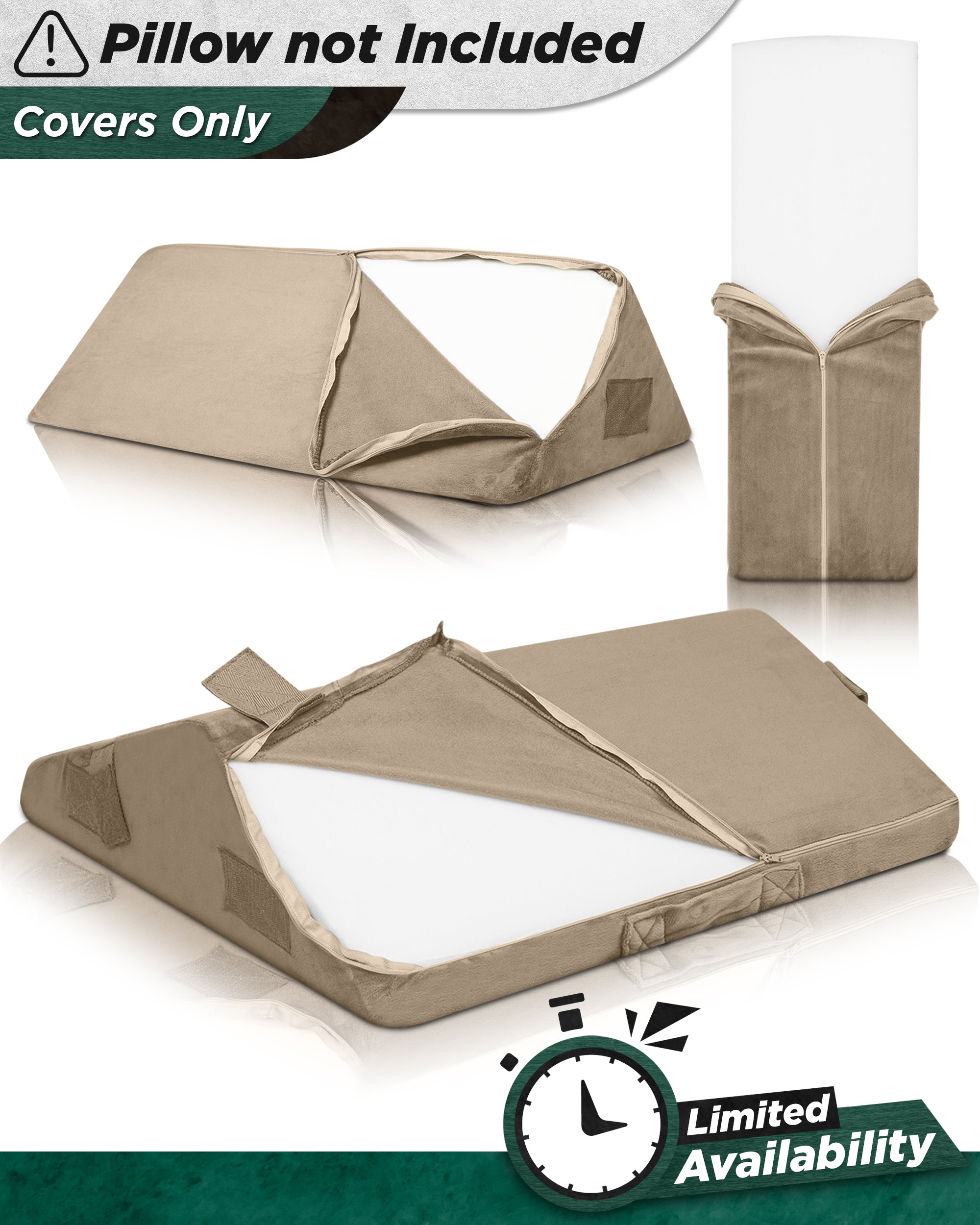 Cover Set Only for LX6, Brown Plush, Pillows and Foam not Included