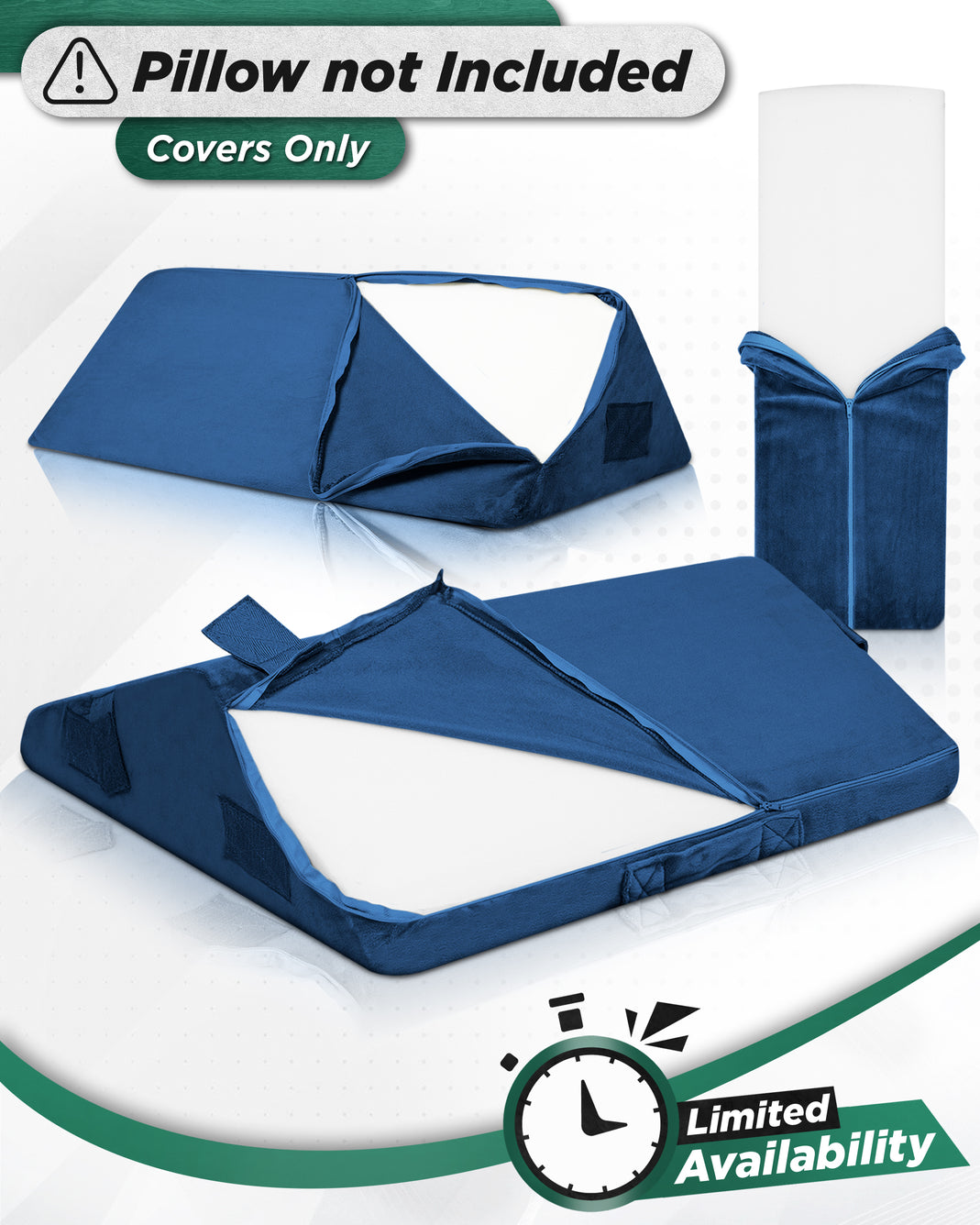 Cover Set Only for LX12, Blue Plush, Pillows and Foam not Included