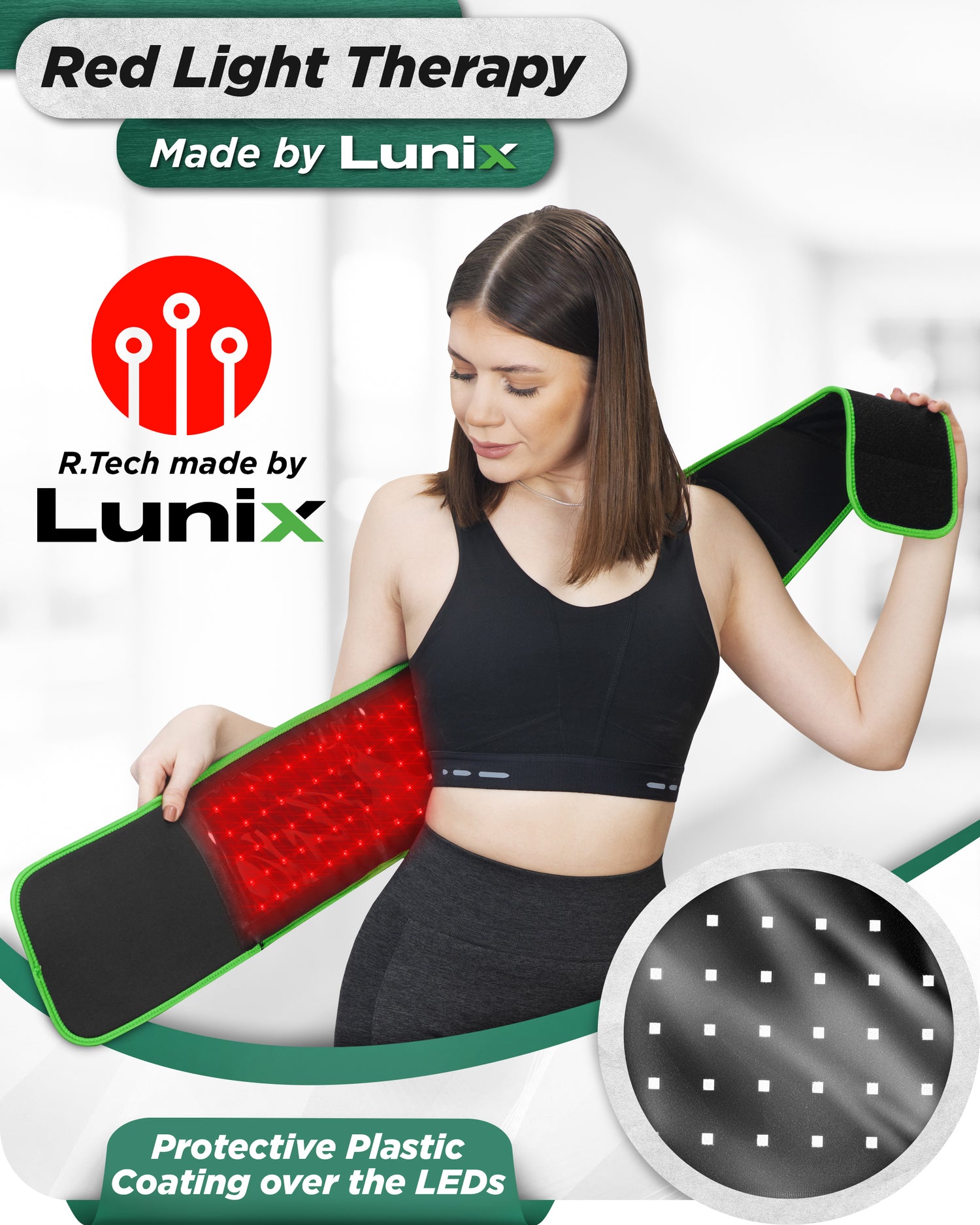 LX16 RED LIGHT THERAPY BELT GREEN