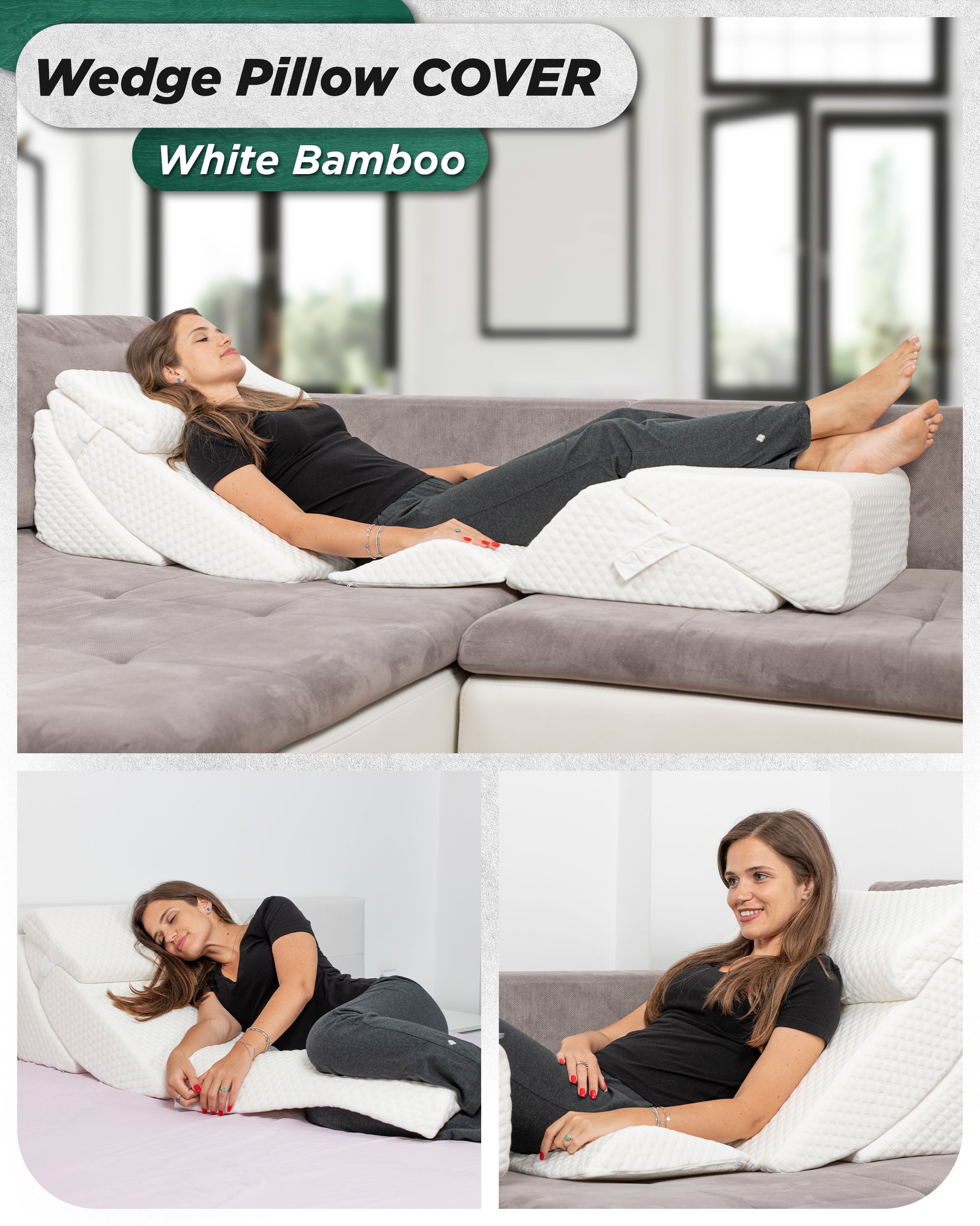 Cover Set Only for LX13, White, Pillows and Foam not Included