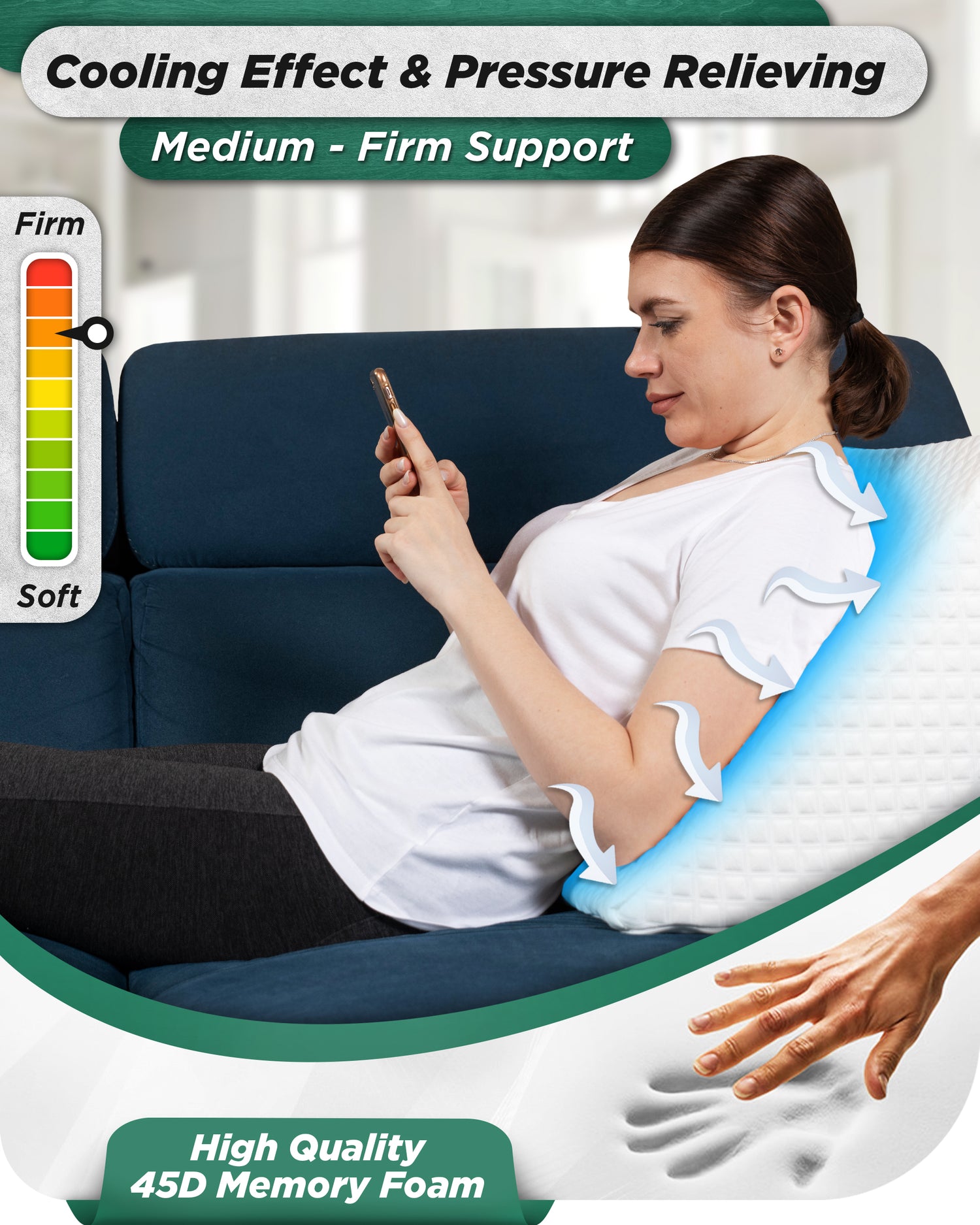 LX14 1pc Wedge Knee Pillow