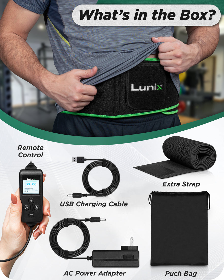 LUNIX LX16 RED LIGHT THERAPY BELT - GREEN